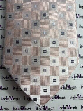 JONATHAN DAVID Light Pink Checkered Tie 3.25”